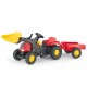 Tractor Cu Pedale Si Remorca Copii ROLLY TOYS 023127 Rosu