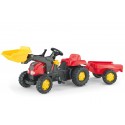 Tractor Cu Pedale Si Remorca Copii ROLLY TOYS 023127 Rosu