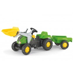 Tractor Cu Pedale Si Remorca Copii ROLLY TOYS 023134 Verde