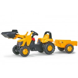 Tractor Cu Pedale Si Remorca Copii ROLLY TOYS 023837 Galben