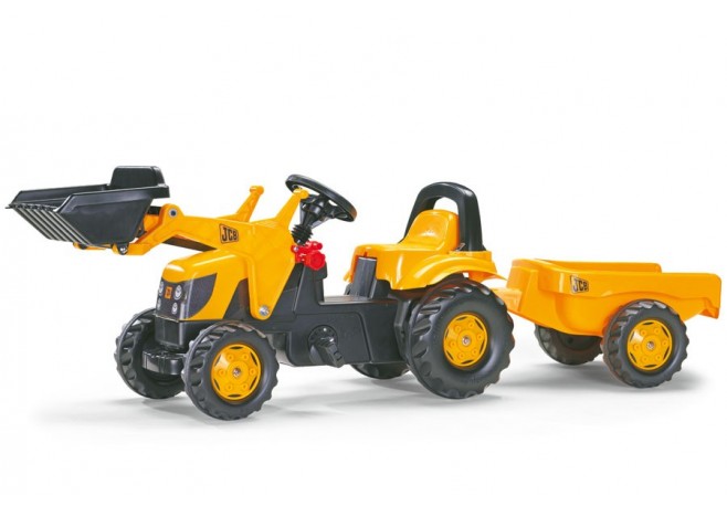 Tractor Cu Pedale Si Remorca Copii ROLLY TOYS 023837 Galben