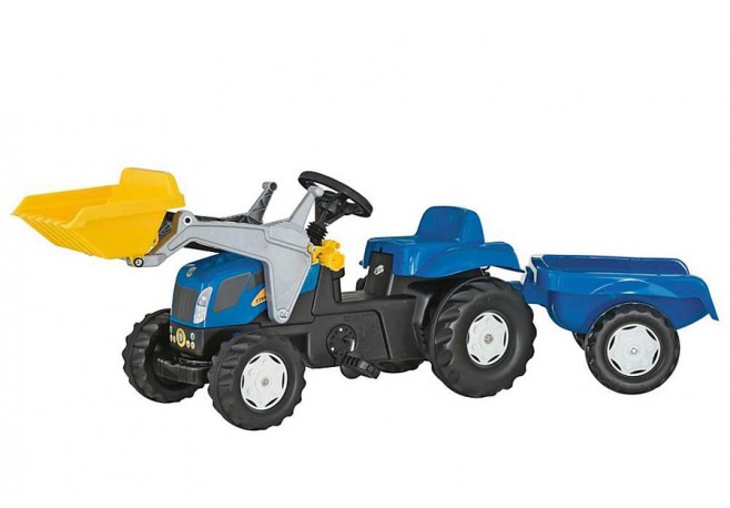 Tractor Cu Pedale Si Remorca Copii ROLLY TOYS 023929 Blue